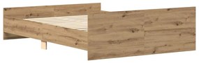 kézműves tölgy szerelt fa ágykeret matrac nélkül 120x200 cm