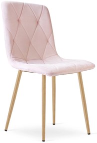 AKCIÓ Világos rózsaszín bársony étkezőszék LIBRA II. osztály