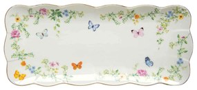 Pillangós porcelán asztali kínáló tálca 36x14 cm díszdobozban Dancing Butterflies