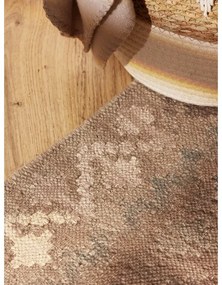 Világoskék-bézs kétoldalas kézi szövésű gyapjú futószőnyeg 60x190 cm Kamal Dune – Nouristan