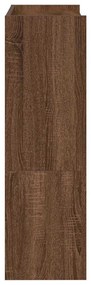 barna tölgy színű szerelt fa cipőtartó 60x25x81 cm
