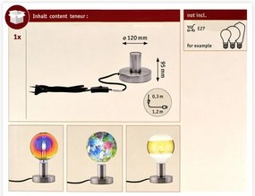 Paulmann 79759 - Asztali lámpa HALDOR 1xE27/20W/230V