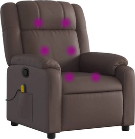 vidaXL barna műbőr dönthető masszázsfotel