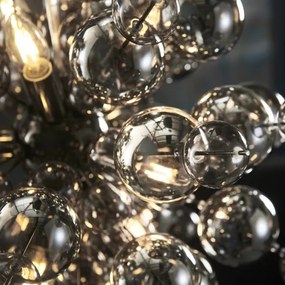 Endon 81583 - Kábeles csillár JOULES 9xE14/7W/230V fényes króm/füstszínű