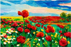 Kép egy mező mákkal (90x60 cm)
