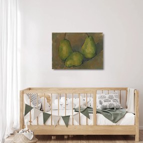 Üveg kép - Paul Cézanne, Three Pears, reprodukciók (70x50 cm)