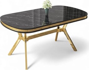 Olya - Black Marble, Gold
