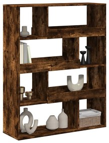füstös tölgy színű szerelt fa térelválasztó 100 x 33 x 125,5 cm