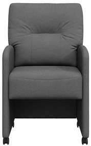 Kerekes Étkező Székek 2 pcs Sötétszürke 57 x 67 x 95 cm szövet