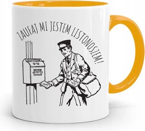 Sárga Bögre Postásnak Bízz Bennem! Ajándék fényképes nyomattal