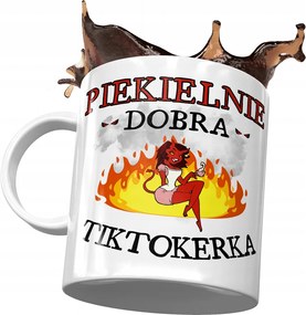 Bögre Tiktokernek Pokolian Jó Tiktoker Nyomtatott Fotóval