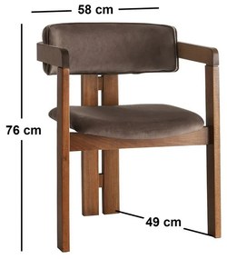 CO Dark Brown and Walnut étkező szék