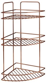 Copper háromszintes fürdőszobai sarokpolc - Metaltex