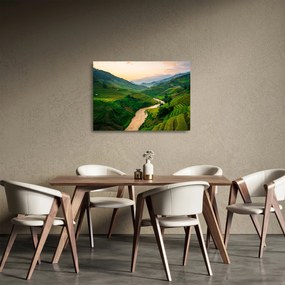 Üveg kép - Rizsteraszok II. (70x50 cm)