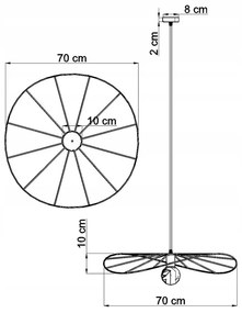 Fekete függőlámpa ø 70 cm Elliot – Sollux
