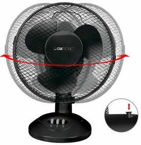 Clatronic VL 3601 asztali ventilátor, 23 cm,fekete