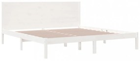fehér tömör fenyőfa ágy matrac nélkül 200 x 200 cm