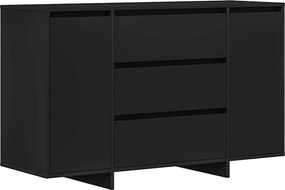 vidaXL Széf fiókkal Fekete 120 x 41 x 75 cm Faanyag