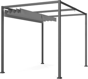 Outsunny Pergola kb. 3x2m Kerti Pavilon Terasz Fedés Fém Szabadonálló Kerti Pavilon Állítható Tetővel, UV Védelemmel, Napsütés Védelemmel Teraszra és