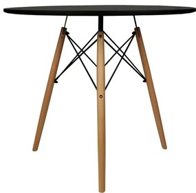 AKCIÓ Fekete étkezőasztal OSLO 90x90 II. osztály