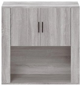 szürke sonoma színű szerelt fa faliszekrény 80x33x80 cm