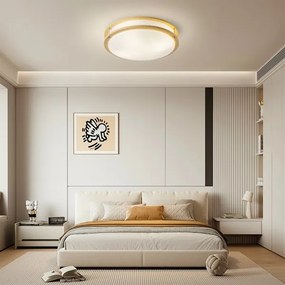 Brilagi - ELARO mennyezeti lámpatest 4xE27/40W/230V, átmérő 41 cm, fahatású dekor