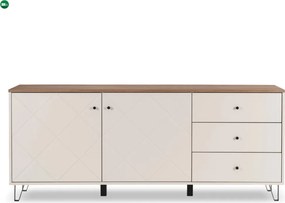 Komoda BACARDI 183 cm Kaszmir/Dąb Castello