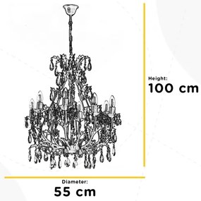 ONLI - Csillár láncon BOTTE 8xE14/6W/230V