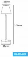 UNIVERSO Tölthető asztali lámpa 5V-2000mAh 1w 100lm CCT 108x375mm Króm