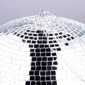 DISCO akasztható disco gömb, Ø 20 cm, ezüst