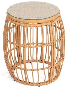 Műrattan kerek kerti tárolóasztal ø 47 cm Vistdal - Bonami Essentials