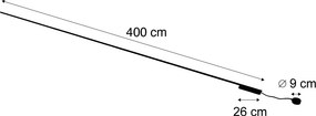 Modern fekete sínrendszer 1 fázisú 400 cm - Magnetic