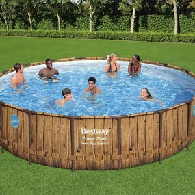 Bestway BORA BORA rattan hatású fémvázas medence szett 549 x 122 cm