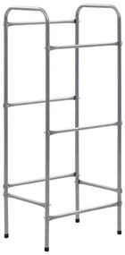 Ezüst acél tárolópolc 3 ládához 50 x 33 x 116 cm