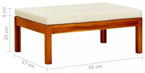 2 db tömör akácfa kerti lábtartó