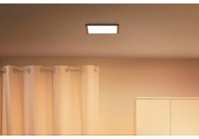 WiZ - LED Dimmelhető mennyezeti lámpa SUPERSLIM LED/12W/230V fekete Wi-Fi