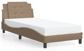 cappuccino színű ágykeret LED-ekkel matrac nélkül Zadar 90x190 cm