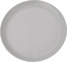 Ebédlő Tányér Kerek Kerámia Ø 27 cm Szürke Bordázott