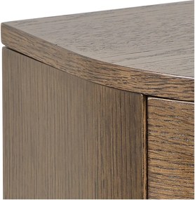 Sötét natúr színű éjjeliszekrény tölgyfa dekorral Paron – Actona