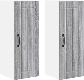 vidaXL Konyhaszekrény 2 pcs Szürke Sonoma 30 x 31 x 80 cm Faanyag