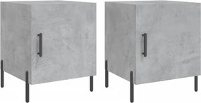 vidaXL 2 db betonszürke szerelt fa éjjeliszekrény 40 x 40 x 50 cm