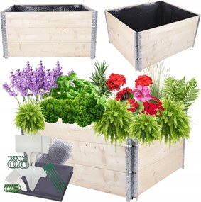 Magasított lépcsőzetes ágyás állítható virágtartó 60x120x100 Vödörfólia