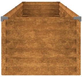 corten acél kerti magaságyás 194x50x36 cm