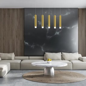 LED Csillár zsinóron GOLDIE 5xLED/15W/230V arany