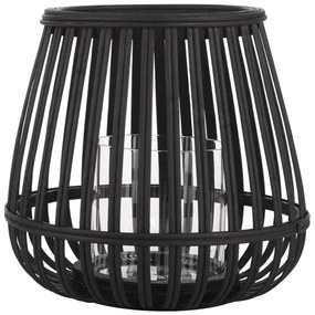 Eglo 422085 - Gyertyatartó BUNAWAN 20x22 cm fekete/bambusz