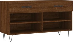 vidaXL barna tölgy színű szerelt fa cipőpolc 102x35x55 cm