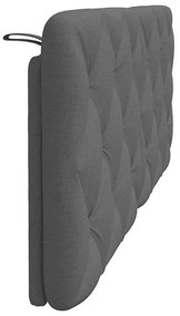 sötétszürke szövet fejtámla párna 140 cm