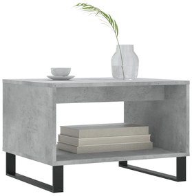 Betonszürke szerelt fa dohányzóasztal 60 x 50 x 40 cm
