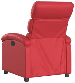 Piros műbőr elektromos dönthető fotel