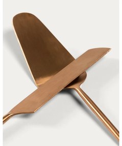 Rozsdamentes acél torta tálaló készlet 2 db-os Kelda – Kave Home